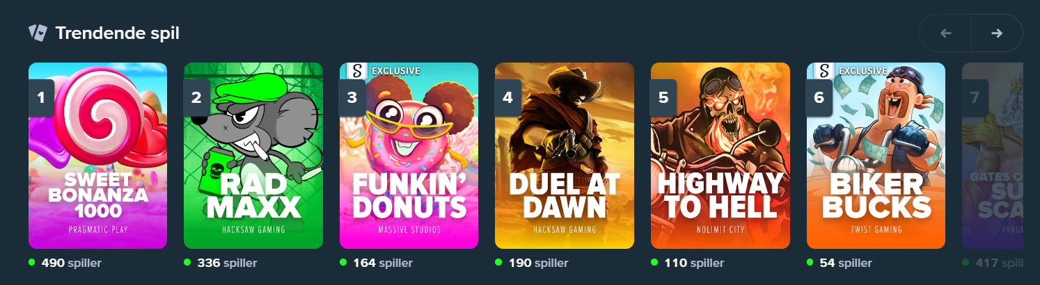 Spilleautomater Stake Casino